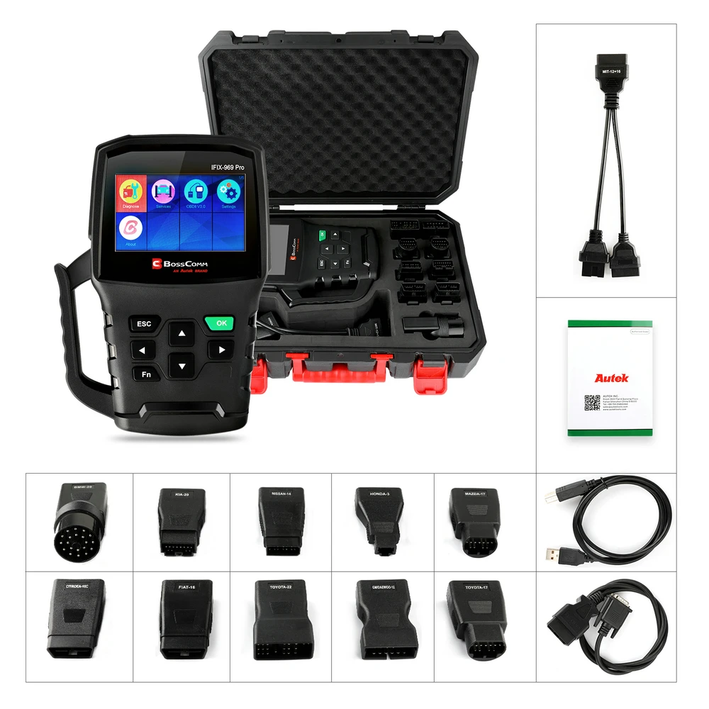 Autek IFIX-969 Pro полная система автоматический диагностический сканер инструмент ABS подушка безопасности SAS EPB сброс масла OBD2 автомобильный сканер на русском языке