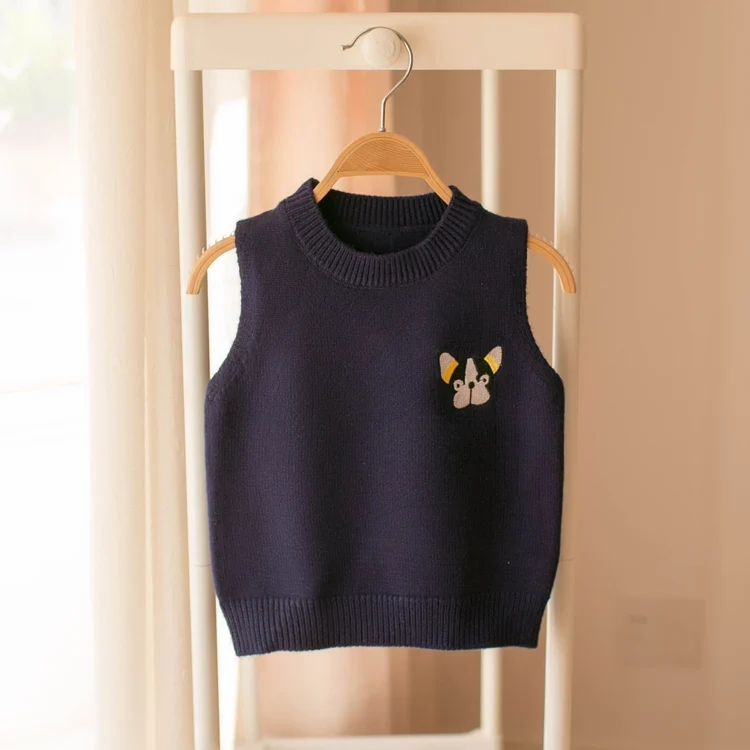 Новый детский свитер весна 2019 Детский жилет с рисунком щенка для мальчиков и