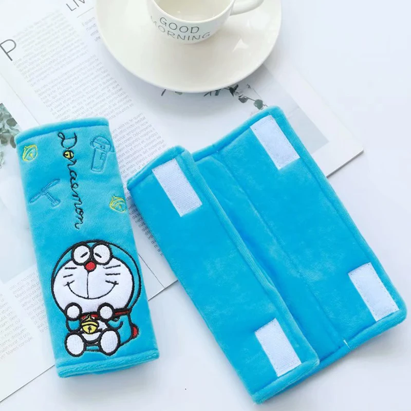 1 пара caroon Стелла Cinnamoroll Собака Дораэмон автомобиль плюшевая подушка для шеи Покрытие ремня безопасности Новинка детская мягкая игрушка