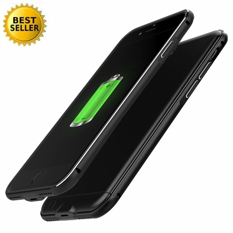 Чехол для аккумулятора с металлической рамкой для Iphone 7 Plus, чехол для зарядного устройства, чехол для смартфона, внешний аккумулятор для Iphone 7 Plus, чехол для аккумулятора