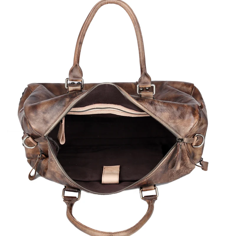 MANJH Дизайнерская Дорожная сумка-мессенджер винтажная восковая короткая модная