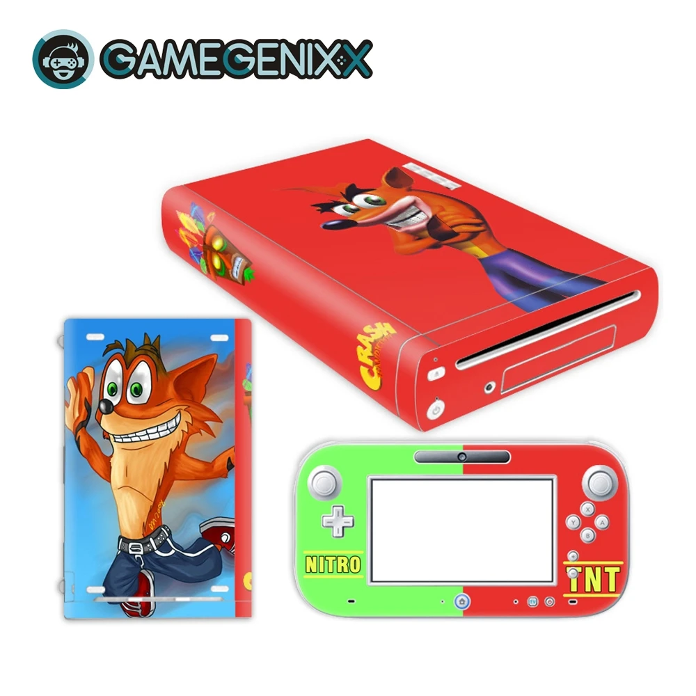 GAMEGENIXX наклейка на кожу виниловая наклейка защитная упаковка чехол для Nintendo WiiU-Crash Bandicoot Custom