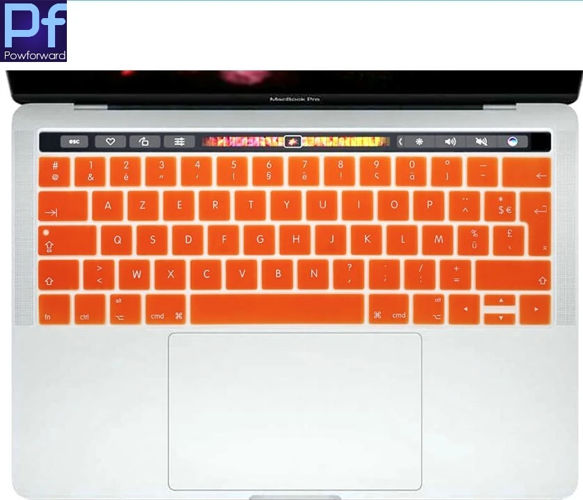 Для MacBook New Pro 13 A1706 и 15 A1707 2017 с сенсорной панелью французский язык буквы AZERTY