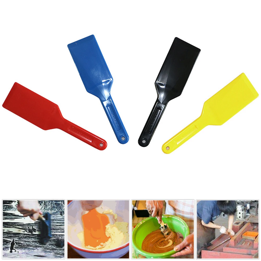 4 шт. Лопата антипригарная прочная трафаретная печать чернильные шпатели скребок