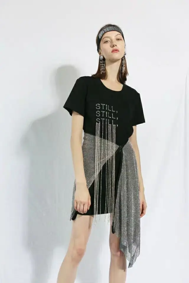 Новинка 2019 стильные модные вечерние платья с круглым вырезом кисточками и