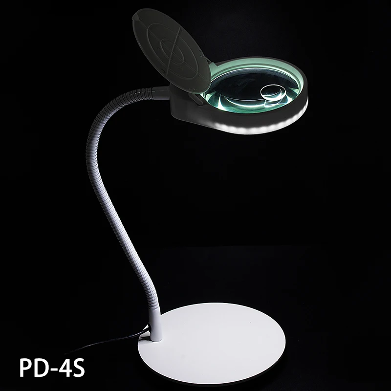 Kuaiqu 220 В светодиодный настольный светильник со стеклянными линзами 10X увеличительная настольная Лупа Инструменты для ремонта со светодиодный подставкой горячая распродажа