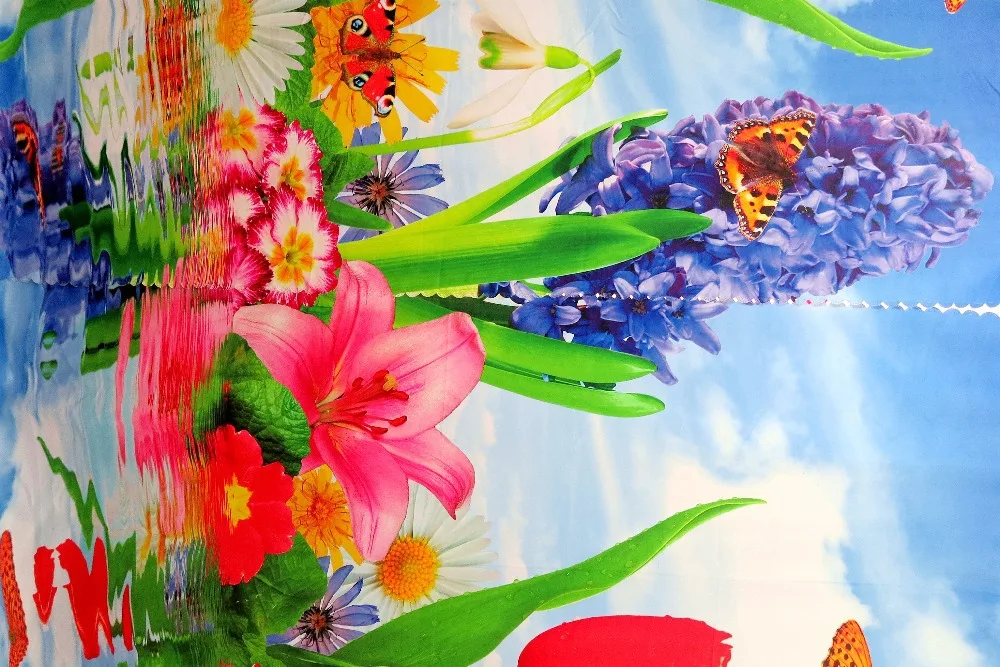 Фотостудия Бабочка Искусство в цветах гиацинт Подсолнух 3d ткань занавески для