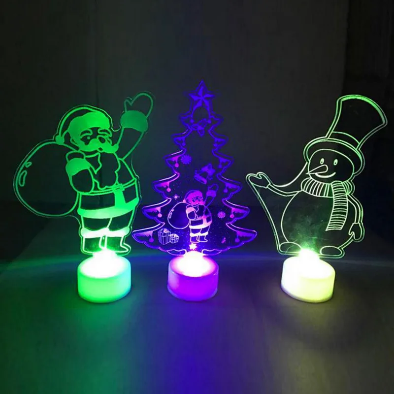 Светильник Hoomall Merry Christmas разноцветный светодиодный светильник с изображением