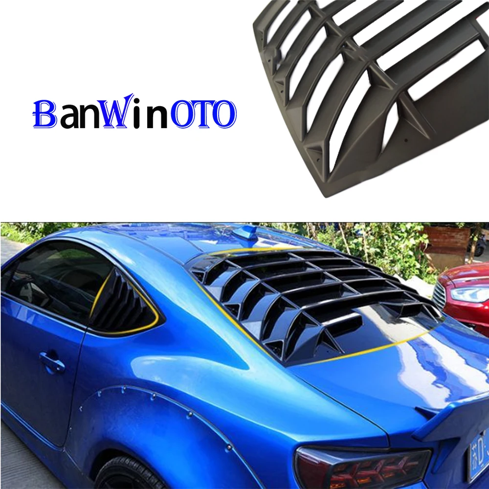 Автомобильная жалюзи на заднее стекло для Subaru BRZ для Toyota GT86 86 ABS матовая черная четверть спойлер панель воздушный выход диффузор затвор рамка