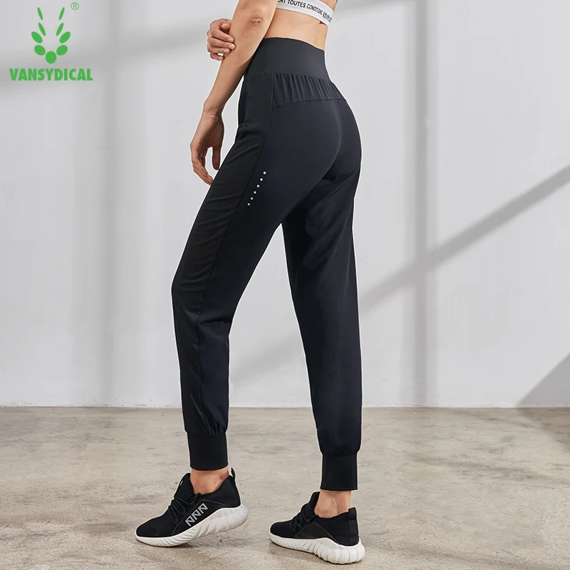 Женские мягкие однотонные черные брюки джоггеры для йоги 2019 свободные султанки с
