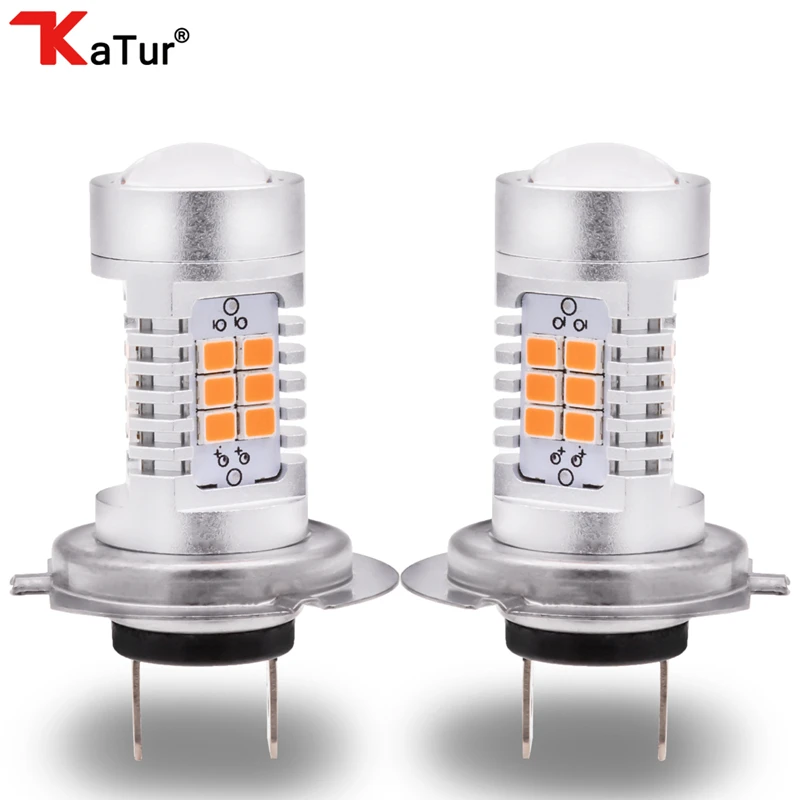 Katur 2x H7 светодиодная лампа 21 SMD автомобильный противотуманный светильник DC 12V 360