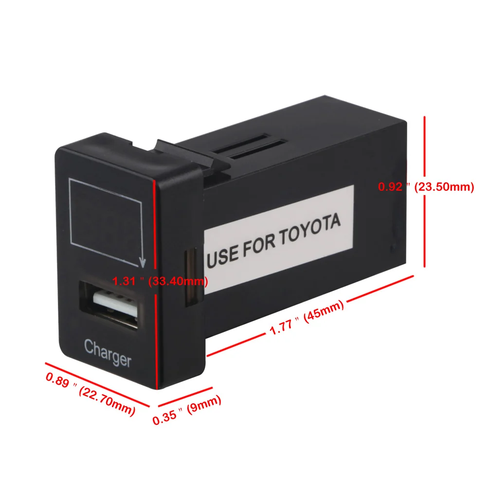 Автомобильный вольтметр с usb-портом 5 в 2 1 А зарядное устройство для телефона TOYOTA