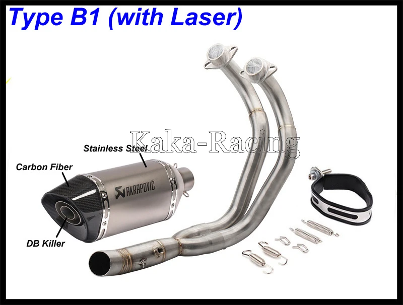 MT07 FZ07 углеволоконные akrapovic выхлопной глушитель мото полная система скольжения для Yamaha mt-07 FZ-07 Tracer- XSR700