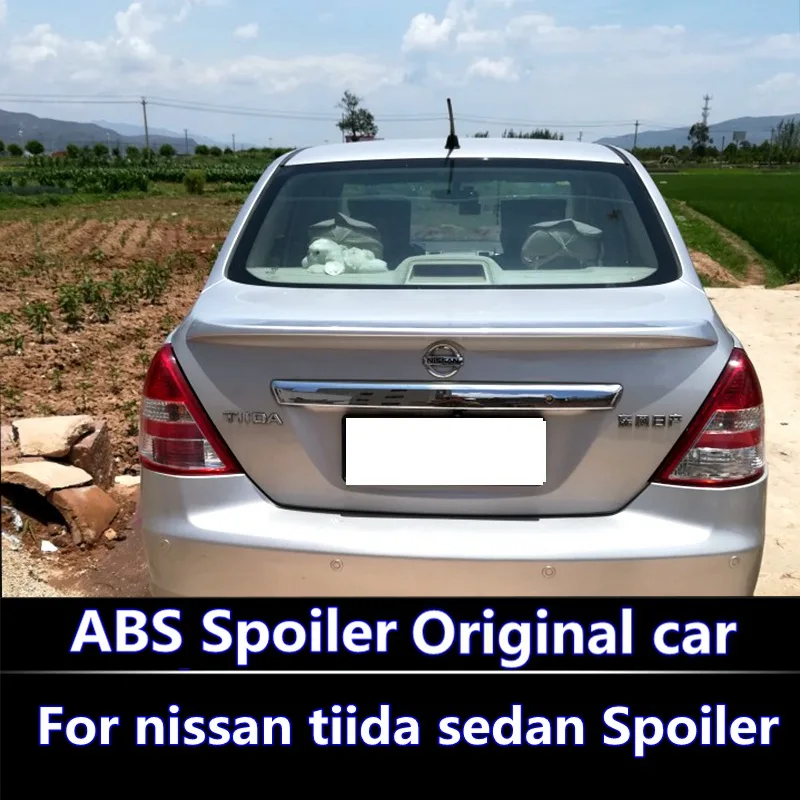 Для 2011 2015 nissan tiida sedan спойлер высокого качества ABS Материал заднее крыло