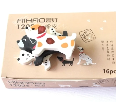 Aihao 12026 5 шт. японский милые собаки животные Kawaii Карандаши ластики резина для детей