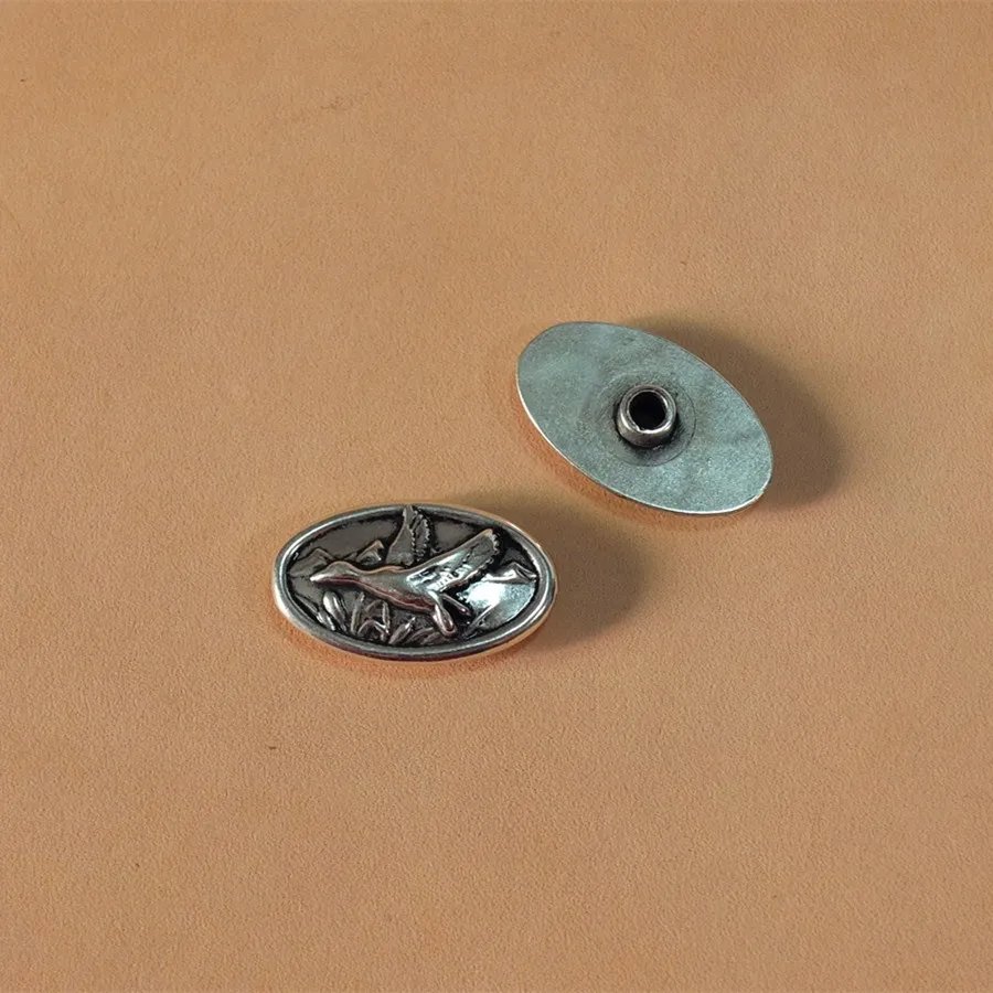 Сделай Сам искусственная кожа оборудование античное серебро Кончо из металла