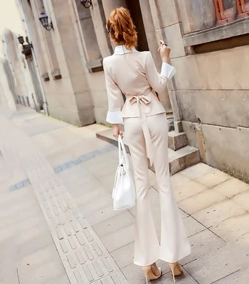 Модный костюм женский осенне-весенний новый модный контрастный комплект с