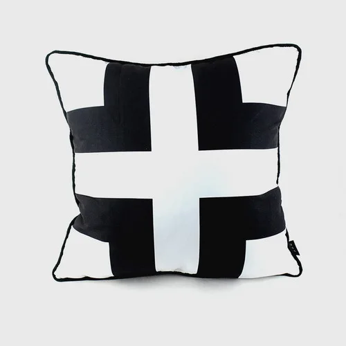 

45*45 cm Home Decorative Cross Print Microfiber Throw Pillow Case for Bedding
