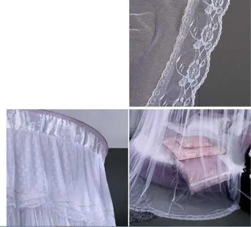 Белая Романтическая Свадебная москитная сетка навес купол занавеска для кровати