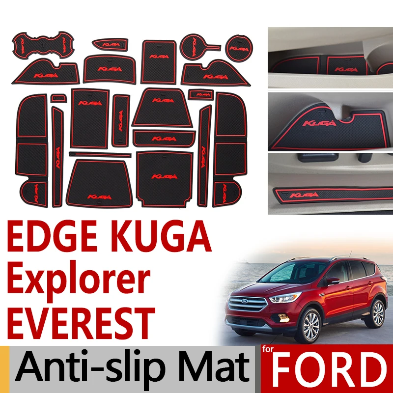 Противоскользящий резиновый коврик для Ford KUGA Escape EDGE Explorer Everest 2011 2012 2013 2014 2015 2016 2017