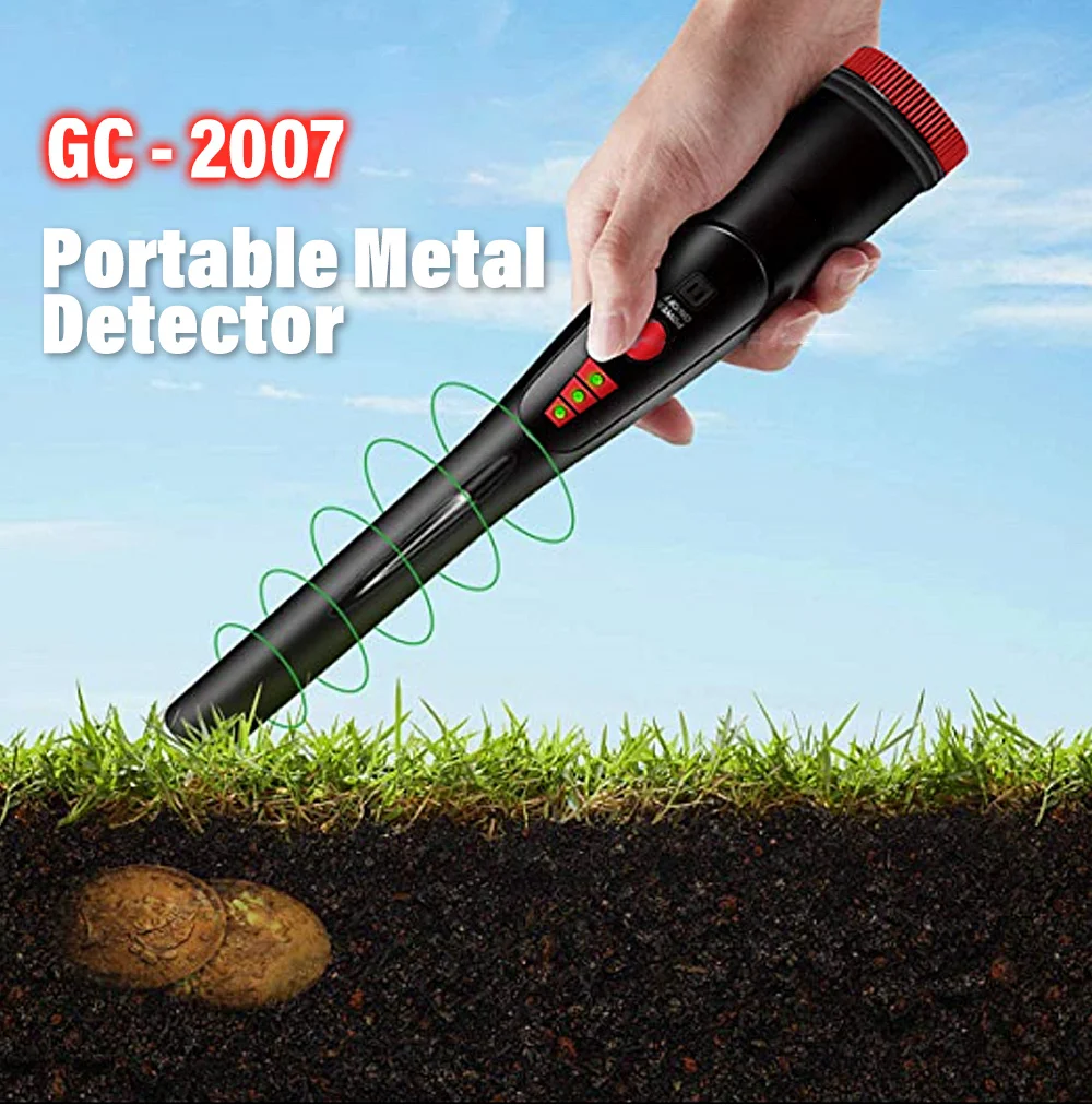 GC-2007 портативный подземный металлоискатель Pinpointer контактный указатель детектор золота Охотник за сокровищами автоматическая Настройка светодиодный индикатор