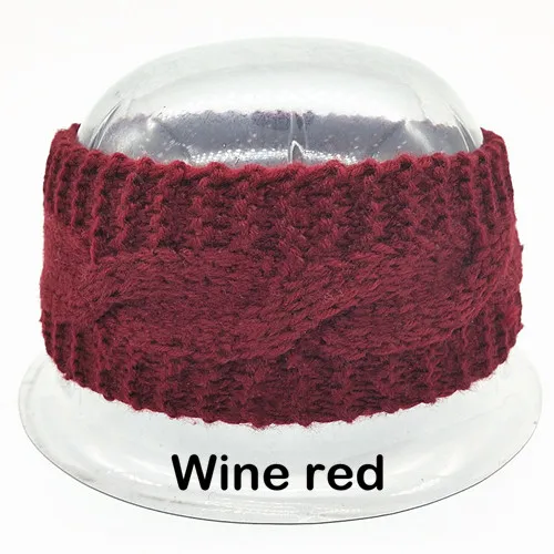 Wine red Женская шерстяная вязаная повязка-тюрбан Зимняя Теплая эластичная повязка на голову повязки на голову аксессуары для волос для девушек аксессуары - Цвет: Wine red