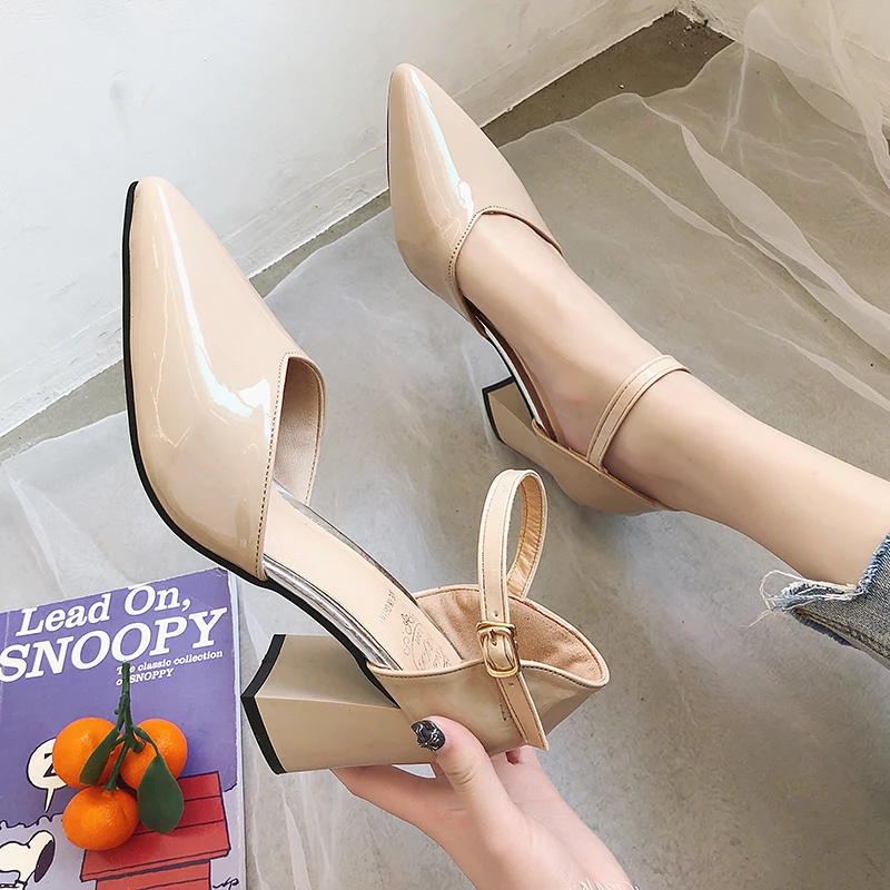 Новые весенние Для женщин обувь модные пикантные туфли на высоком каблуке с