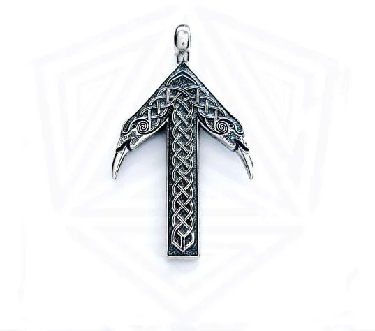 

6pcs New Vikings Nordic Pendant Necklace TIWAZ / TYR Rune Viking Amulet Pendant Necklace Nordic Talisman Free shipping