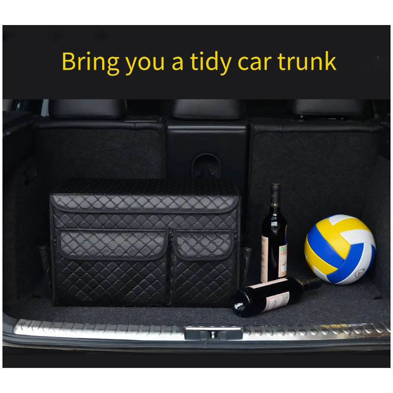 

car trunk organizer auto organizer leather folding storage box auto accessories stowing tidying collapsible box