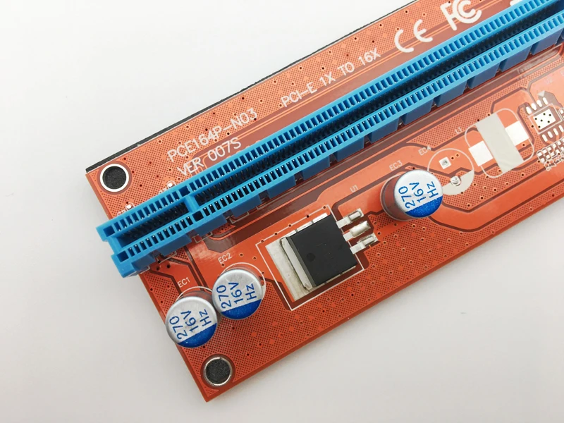 Красный VER007S 0 6 M PCI E 1X до 16X Райзер карта расширения Express адаптер USB 3 кабель 15Pin SATA