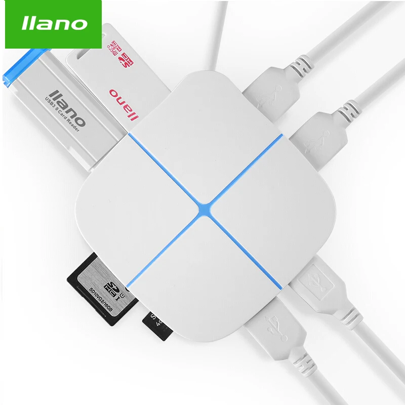 Llano 8 в 1 usb-хаб сплиттер Мощность видео SD/устройство для считывания с tf-карт usb-хаб для MacBook Pro концентратор 6-Порты и разъёмы USB 2,0 Hub конвертер