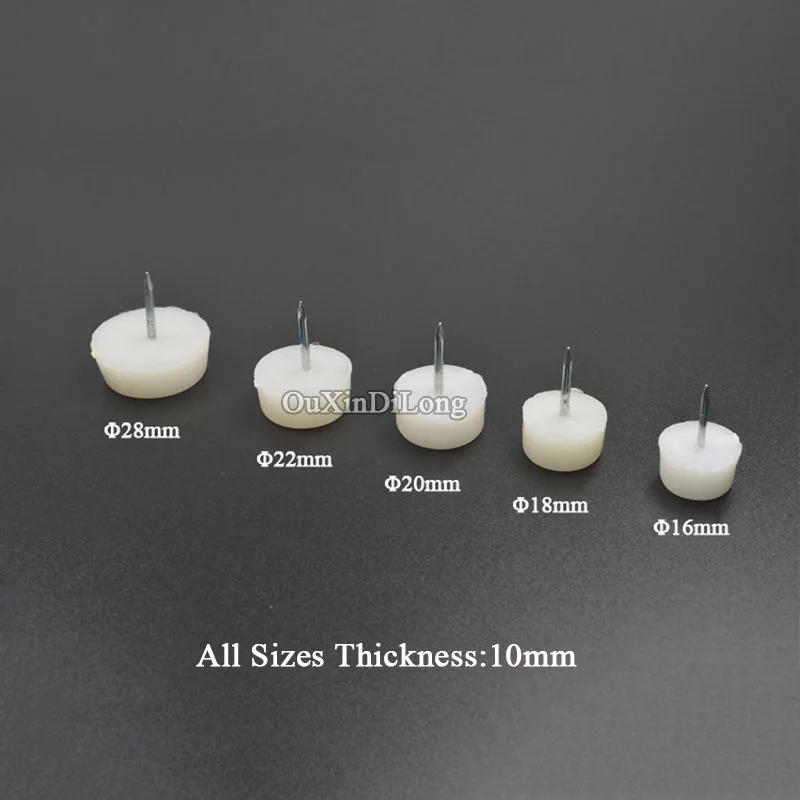 

100PCS New Arrival Dia 16/18/20/22/28mm Table Chair Feet Nails Legs Furniture Feet Pad Floor Nail Bottom Protector