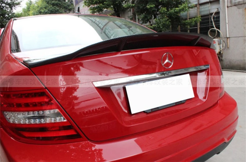 Спойлер из углеродного волокна крыло для Mercedes Benz C Class W204 C63 Coupe C200 C180 C260 C300 2008 2014 2/4