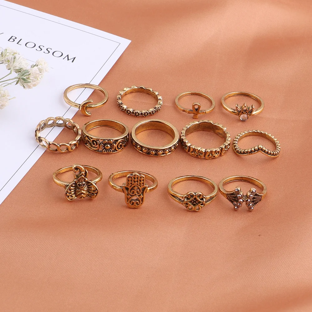 13 шт. винтажный богемный вырезанный в виде слона женский этнический античный