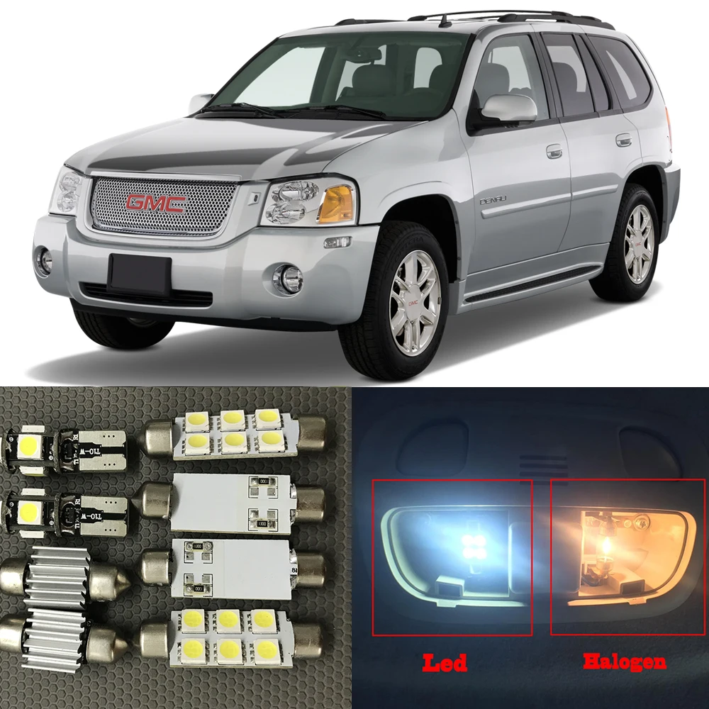 11x Авто внутренние светодиодные лампы Комплект для 2002 2003 2004 2005 2006 2007 2008 2009 GMC Enovy