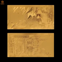 israel 50 new shekel gold 999 bank bills money paper banknote collections for business gifts