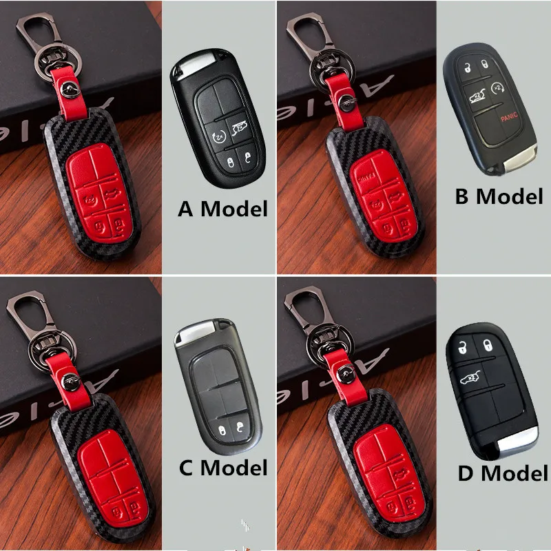Чехол для автомобильного ключа из углеродного волокна чехол Jeep Grand Cherokee Compass Patriot
