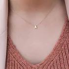 Ахмед новый простой: золото, серебро цвет A-Z 26 букв кулон ожерелья для женщин DIY Имя Колье Ожерелье Ювелирные изделия Подарки для вечеринок