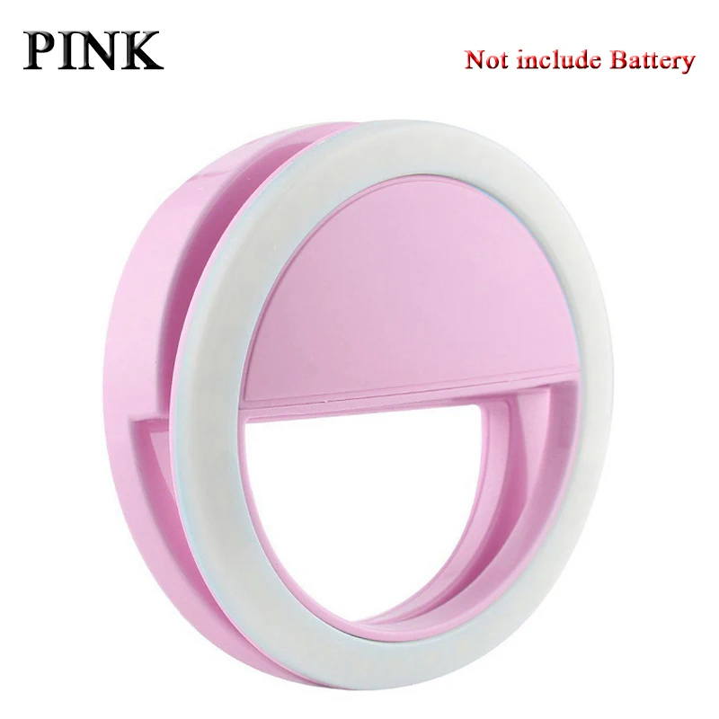 Pink Litwod мобильный телефон портативный зажим Светодиодная лампа для селфи кольцо красота заполняющая вспышка объектив светильник для фото камеры для сотового телефона - Цвет: Pink