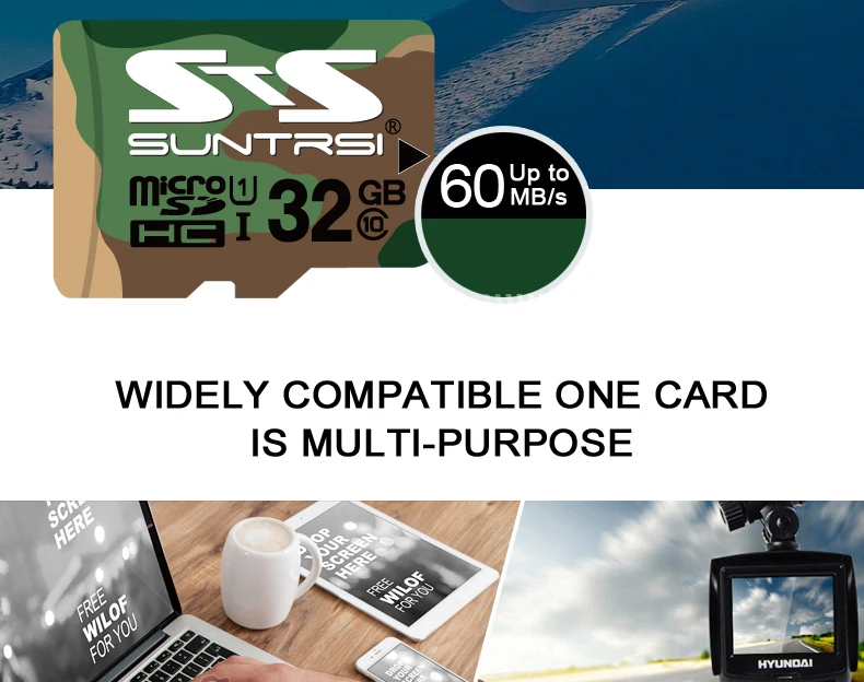 Suntrsi Micro sd TF карта 128 Гб класс 10 высокая скорость 64 Гб Micro SD TF карта для смартфонов и планшетов Mini SD карта