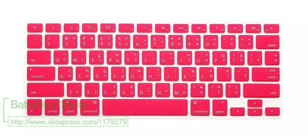 Чехол для тайской клавиатуры MacBook Air 13 15 Pro Retina 3 4 Thailand защитная клавиатура Apple Mac book