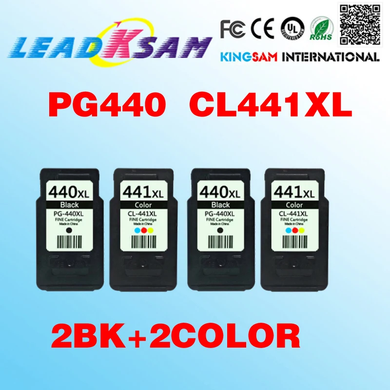 2 шт. в наборе PG 440 CL 441 сменный картридж для принтера совместимая Canon PG440 CL441 440XL 441XL