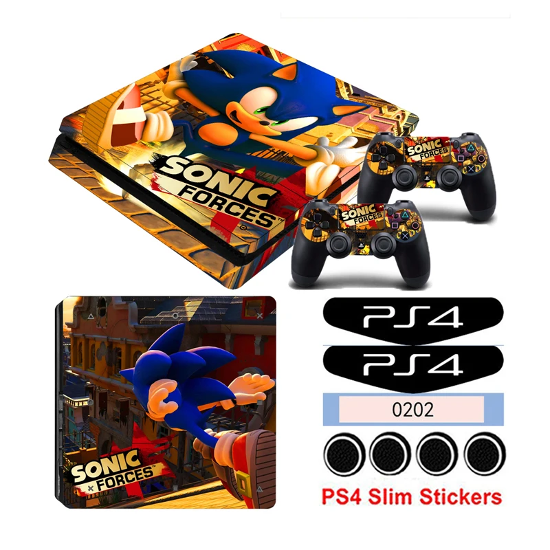 Наклейки из игры для Playstation 4 PS4 Slim Console &amp Controller Sonic Force наклейки кожи поставляются