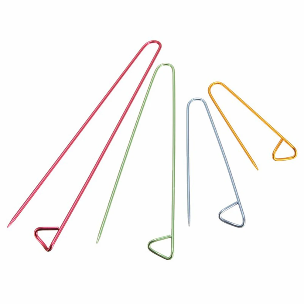 4 шт цветные ткацкое шитье штифты из оксида алюминия безопасные вязаные иглы для