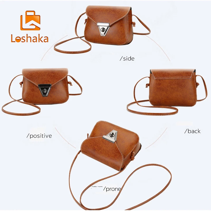 Loshaka Women Messenger Bags High Quality Cross Body Bag PU Leather Mini Female Shoulder Handbags 2017 Global Shopping | Багаж и сумки