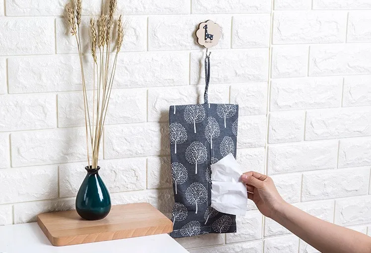 Тканевая коробка подвесная хлопок и лен Home автомобиль тканевый чехол контейнер