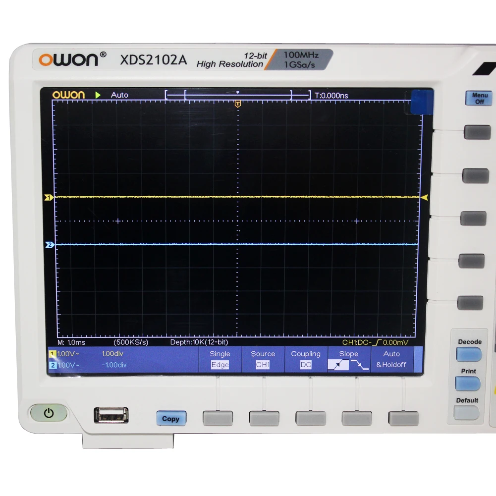 OWON 100 МГц 12 бит ADC цифровой осциллограф с высоким разрешением SPI/I2C/RS232/CAN