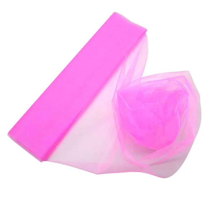 pink 48 см* 10 метров, фатиновая ткань с кристаллами, органза, чистый марлевый элемент, сделай сам, юбка-пачка для девочек, украшение для свадебной вечеринки - Цвет: pink