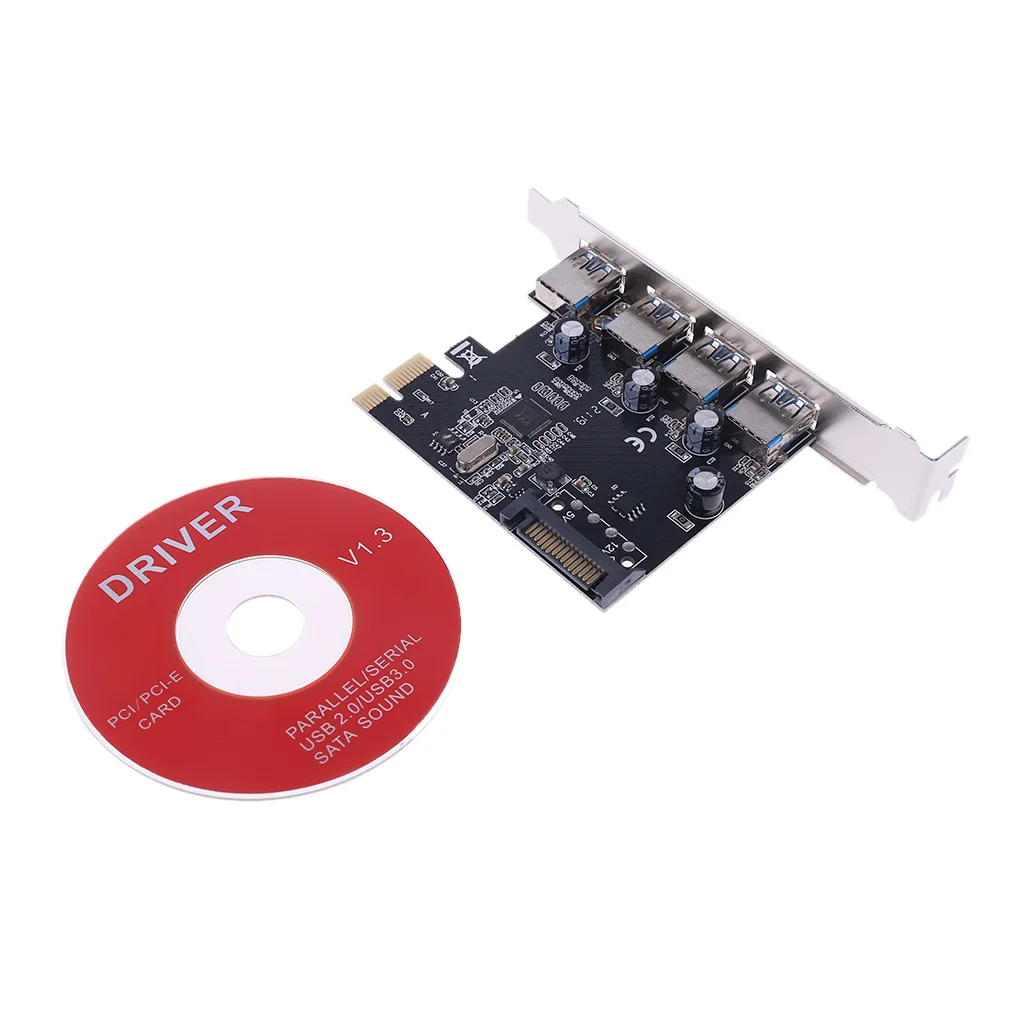 PCI-E PCI Express к USB 3,0 через Чип SATA интерфейс 4 порта адаптер конвертер карта для рабочего стола Windows XP/2003/Vista/Win7/Win8