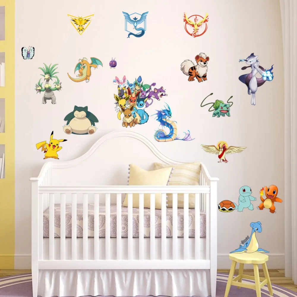 Я иду c Книги по искусству Ун Пикачу Наклейки на стену Гостиная детская комната